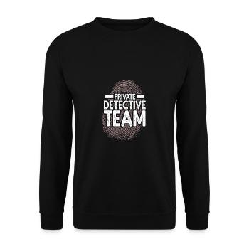 Steampunk Detective Team Detective - Unisex Sweatshirt - black - Front - Alina (178cm) & Michal (187cm)