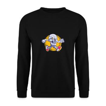 Running Skull Jogging Running - Unisex Sweatshirt - black - Front - Alina (178cm) & Michal (187cm)