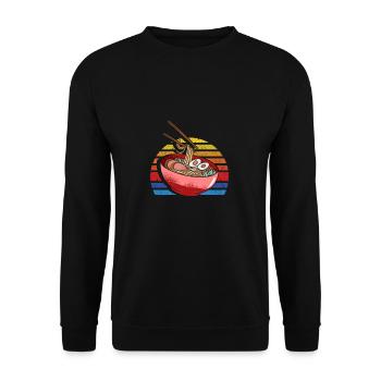Ramen Bowl Pasta Japan Kawaii Ramen - Unisex Pullover - Schwarz - Vorne - Alina (178cm) & Michal (187cm)