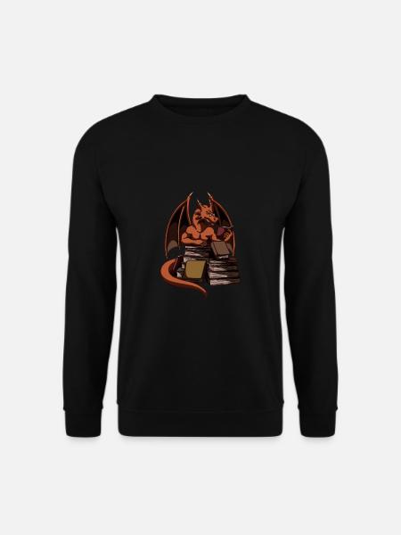 Dragon Reading Magic Dungeon - Unisex Sweatshirt - black