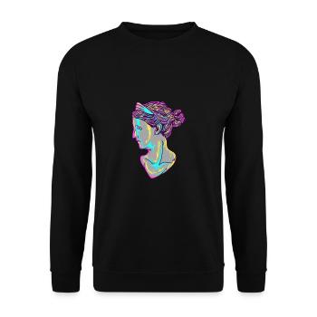 Ancient God Greek Demeter Mythology - Unisex Sweatshirt - black - Front - Alina (178cm) & Michal (187cm)