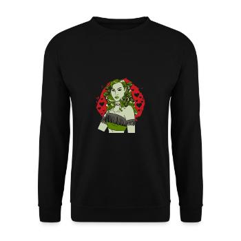 Ancient God Greek Medussa Mythology - Unisex Sweatshirt - black - Front - Alina (178cm) & Michal (187cm)