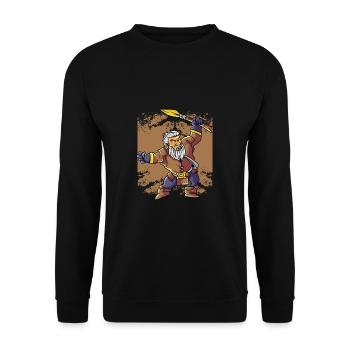 Ancient God Greek Zeus Mythology - Unisex Sweatshirt - black - Front - Alina (178cm) & Michal (187cm)