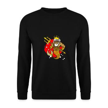 Ancient God Greek Zeus Mythology - Unisex Sweatshirt - black - Front - Alina (178cm) & Michal (187cm)