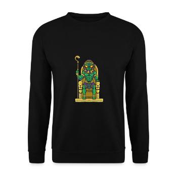 Tutanchamun Außerirdische Ägyptische Mythologie - Unisex Pullover - Schwarz - Vorne - Alina (178cm) & Michal (187cm)