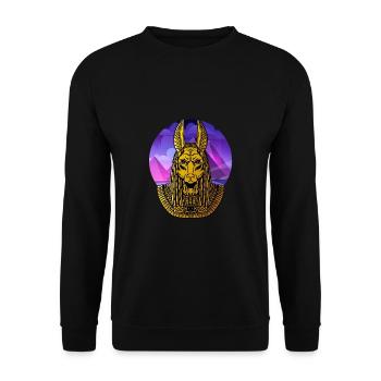Hieroglyphs Anubis Egyptian Mythology - Unisex Sweatshirt - black - Front - Alina (178cm) & Michal (187cm)
