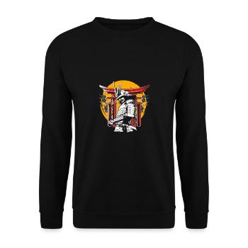 Kanji Japon Katana Épée Ninja Samouraï - Sweat-shirt Unisexe - noir - Devant - Alina (178cm) & Michal (187cm)