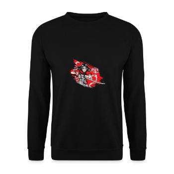 Kanji Japan Japanisches Mädchen Ninja Samurai - Unisex Pullover - Schwarz - Vorne - Alina (178cm) & Michal (187cm)