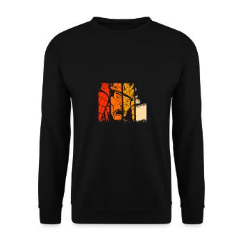Kanji Japanese Ninja Oni Demon Samurai - Unisex Sweatshirt - black - Front - Alina (178cm) & Michal (187cm)