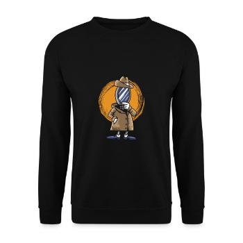 Service Agent Vergrößernder Detektiv - Unisex Pullover - Schwarz - Vorne - Alina (178cm) & Michal (187cm)
