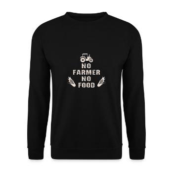 Tractor No Farmer No Food Farmer Farming - Unisex Sweatshirt - black - Front - Alina (178cm) & Michal (187cm)