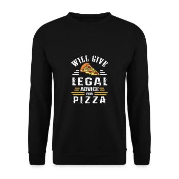 Will Give Legal Advice For Pizza Lawyer - Unisex Sweatshirt - black - Front - Alina (178cm) & Michal (187cm)