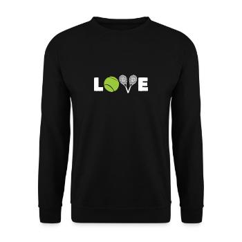 Raquette de sport Love Smash Raquette Tennis - Sweat-shirt Unisexe - noir - Devant - Alina (178cm) & Michal (187cm)