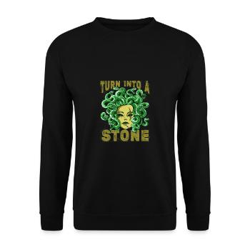 Se en déesse de pierre Mythologie grecque - Sweat-shirt Unisexe - noir - Devant - Alina (178cm) & Michal (187cm)