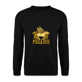 Déesse mythique Pégase Mythologie grecque - Sweat-shirt Unisexe - noir - Devant - Alina (178cm) & Michal (187cm)