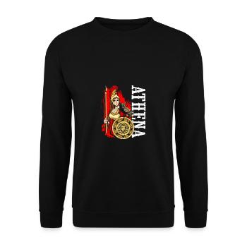 Athena Goddess Greek Mythology - Unisex Sweatshirt - black - Front - Alina (178cm) & Michal (187cm)