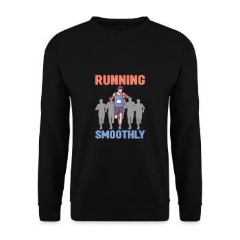 Marathon Courir en douceur - Sweat-shirt Unisexe - noir - Devant - Alina (178cm) & Michal (187cm)