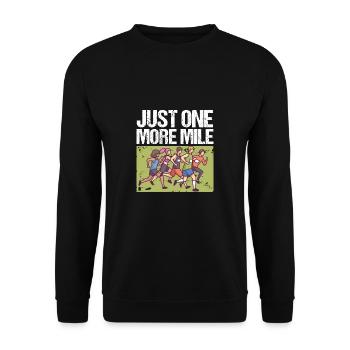 Marathon : juste un kilomètre de plus - Sweat-shirt Unisexe - noir - Devant - Alina (178cm) & Michal (187cm)