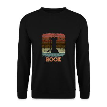 Turm Schachmatt Sport Schachbrett Schach - Unisex Pullover - Schwarz - Vorne - Alina (178cm) & Michal (187cm)