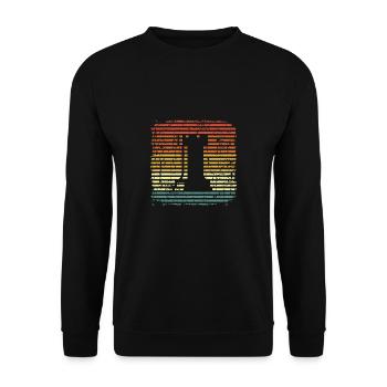Turm Schachmatt Sport Schachbrett Schach - Unisex Pullover - Schwarz - Vorne - Alina (178cm) & Michal (187cm)