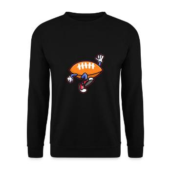 Rugby Footballeur Touchdown Football - Sweat-shirt Unisexe - noir - Devant - Alina (178cm) & Michal (187cm)
