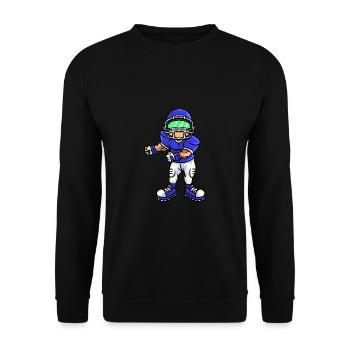 Sport Rugby Tanz Spieler Fußball - Unisex Pullover - Schwarz - Vorne - Alina (178cm) & Michal (187cm)