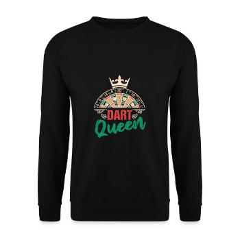 Dartist Dart Queen Bullseye Arrow Dart - Sweat-shirt Unisexe - noir - Devant - Alina (178cm) & Michal (187cm)