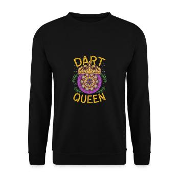 Dartist Dart Queen Bullseye Arrow Dart - Sweat-shirt Unisexe - noir - Devant - Alina (178cm) & Michal (187cm)