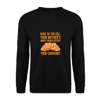 Mutters wütende Schwester Patissier Backen - Unisex Pullover - Schwarz - Vorne - Alina (178cm) & Michal (187cm)