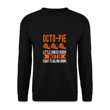 Patissier Octo-pie Baked Goods Baking - Unisex Sweatshirt - black - Front - Alina (178cm) & Michal (187cm)