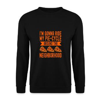 Boulanger Pâtissier Ride My Piecycle Baking - Sweat-shirt Unisexe - noir - Devant - Alina (178cm) & Michal (187cm)