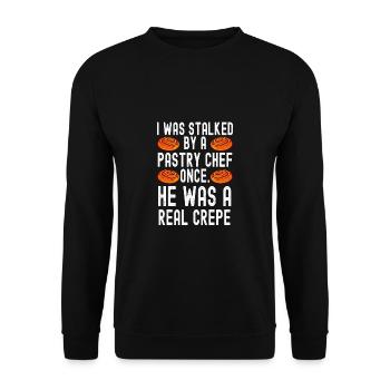 Pâtissier Chef pâtissier Vraie crêperie - Sweat-shirt Unisexe - noir - Devant - Alina (178cm) & Michal (187cm)