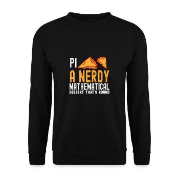 Pi Nerdy Mathematical Dessert Baking - Sweat-shirt Unisexe - noir - Devant - Alina (178cm) & Michal (187cm)