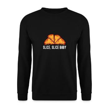 Baker Slice Slice Baby Patissier Baking - Unisex Sweatshirt - black - Front - Alina (178cm) & Michal (187cm)