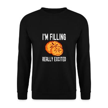 Patissier Ich fülle aufgeregtes Backen - Unisex Pullover - Schwarz - Vorne - Alina (178cm) & Michal (187cm)