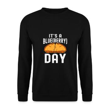 Patissier It's A Blueberry Day Baking - Unisex Sweatshirt - black - Front - Alina (178cm) & Michal (187cm)