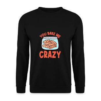 Biscuit You Bake Me Crazy Dough Cookie - Sweat-shirt Unisexe - noir - Devant - Alina (178cm) & Michal (187cm)
