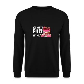 Patissier Baker Want Piece Me Baking - Unisex Sweatshirt - black - Front - Alina (178cm) & Michal (187cm)