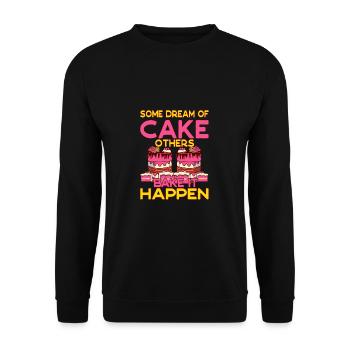 boulanger pâtissier bake it happen pâtisserie - Sweat-shirt Unisexe - noir - Devant - Alina (178cm) & Michal (187cm)
