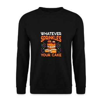 Whatever Sprinkles Your Cake Baking - Unisex Sweatshirt - black - Front - Alina (178cm) & Michal (187cm)