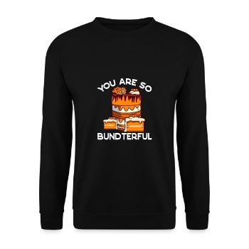 Baker You Are So Bundterful Baking - Unisex Sweatshirt - black - Front - Alina (178cm) & Michal (187cm)