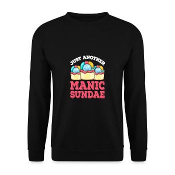 Gelato Just Another Manic Sundae Cream - Unisex Pullover - Schwarz - Vorne - Alina (178cm) & Michal (187cm)