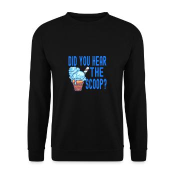 Sherbet Did You Hear The Scoop Cream - Unisex Sweatshirt - black - Front - Alina (178cm) & Michal (187cm)