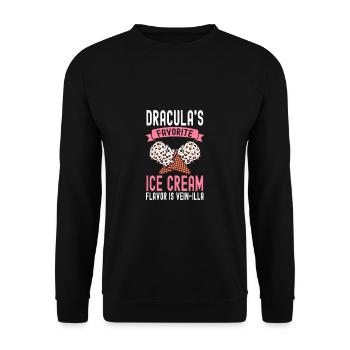 Dracula's Favorite Vein-illa Cream - Unisex Sweatshirt - black - Front - Alina (178cm) & Michal (187cm)