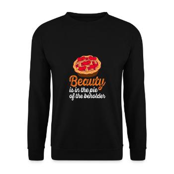 Pie Of The Beholder Baker Baking - Unisex Sweatshirt - black - Front - Alina (178cm) & Michal (187cm)