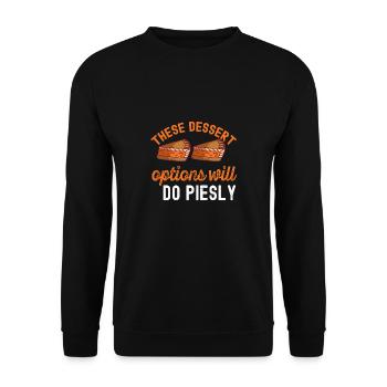 Le dessert pâtissier fera la pâtisserie Piesly Baker - Sweat-shirt Unisexe - noir - Devant - Alina (178cm) & Michal (187cm)