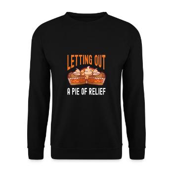 Patissier Out A Pie Of Relief Baker Baking - Unisex Sweatshirt - black - Front - Alina (178cm) & Michal (187cm)