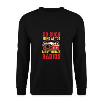 Amateur Many Vintage Radios Ham Radio - Unisex Sweatshirt - black - Front - Alina (178cm) & Michal (187cm)