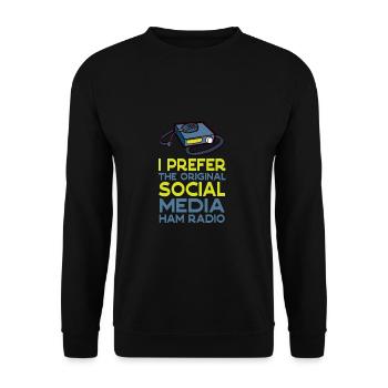 Amateur Original Social Media Amateurfunk - Unisex Pullover - Schwarz - Vorne - Alina (178cm) & Michal (187cm)