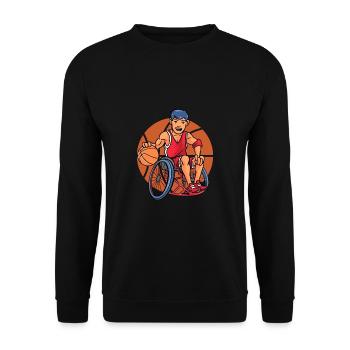 Sports Baller Wheelchair Basketball - Unisex Sweatshirt - black - Front - Alina (178cm) & Michal (187cm)